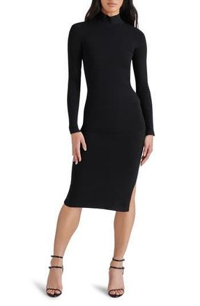 Steve Madden Maja Long Sleeve Turtleneck Sweater Dress in Black at Nordstrom Rack, Size X-Small