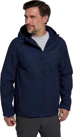 Mountain Warehouse Exodus Mens Printed Softshell Jacket - Windproof Shell, Water Resistant Rain Coat, Bonded Fabric, Adjustable Hem & Cuffs - Spring Summer, Travelling &