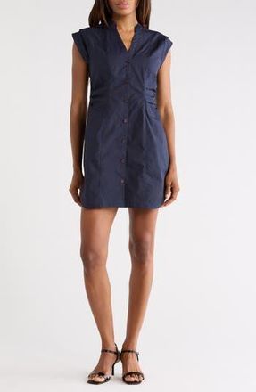 Derek Lam Elyse Short Sleeve Tiered Cotton Shirtdress in Night Sky at Nordstrom Rack, Size 18 (Similar To 16W-18W)
