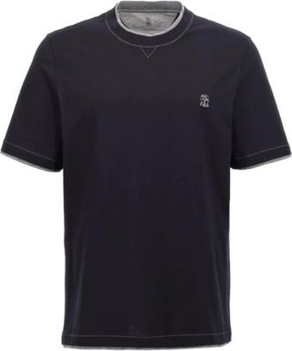 Brunello Cucinelli Uomo, Top, Blu, L, new