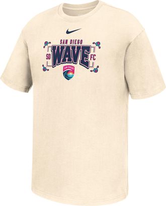 Nike San Diego Wave Max90 Nike Mens NWSL T-Shirt in White | M11766SDWF26-NAT