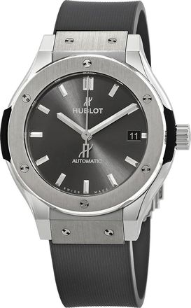 Hublot Pre-owned Hublot Classic Fusion Automatic Grey Dial Ladies Watch 565.NX.7071.RX