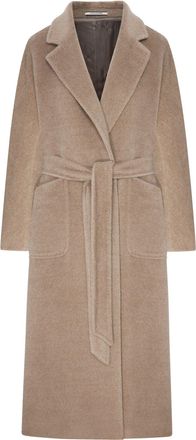 Tagliatore LONG BEIGE BELTED COAT - Tagliatore - Woman