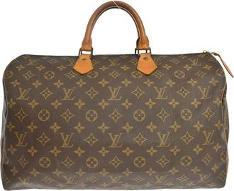 Louis Vuitton Speedy Handbag Monogram Canvas Brown Canvas Handbag (Pre-Owned)