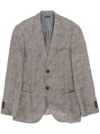 Giorgio Armani 2000s textured blazer - Grey