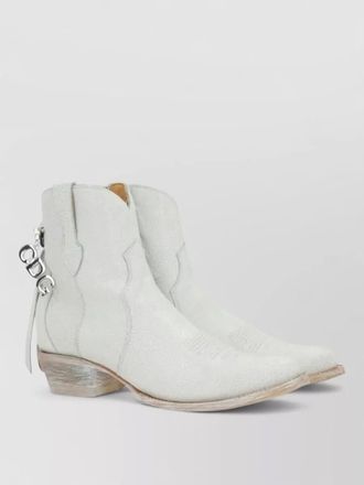 Comme Des Gar&ccedil;ons texan ankle boots pointed toe block heel