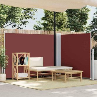 vidaXL Toldo Lateral Retr&aacute;ctil Marr&oacute;n 140x600 Cm Vidaxl