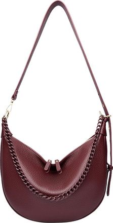 Generic Cymwer Women PU Leather Hobos Shoulder Bag with Zipper for School Work Travel(Red) (Red)