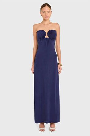 Amanda Uprichard Saladana Maxi Dress In Navy
