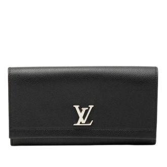 Louis Vuitton Pre-owned Wallets, female, Black, Size: ONE SIZE Pre-owned Lockme Long Wallet