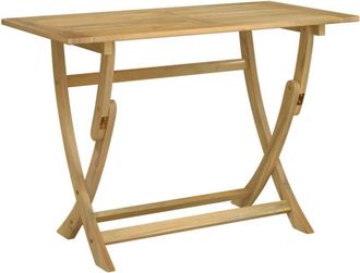 vidaXL Mesa de jardín plegable madera maciza de acacia 110x55x75 cm Vidaxl