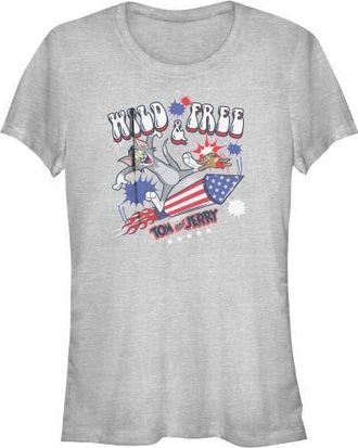 Tom & Jerry Juniors Tom and Jerry Wild and Free Duo T Shirt in Athletic Heather at Nordstrom, Size Xx-Large