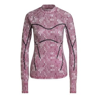 adidas (WMNS) adidas by Stella McCartney TruePurpose Printed Long Sleeve Asia Sizing Purple Black HI6038