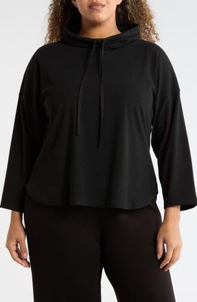 Max Studio Funnel Neck Top in Black at Nordstrom Rack, Size 3X