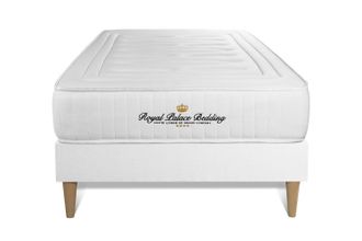 Royal Palace Bedding Royal Palace Bedding - Base Tapizada Blanco + Colch&oacute;n Con Espuma Viscoel&aacute;stica 90 X 190