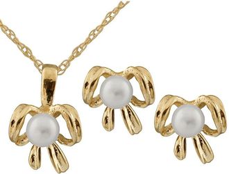 Splendid Pearls 14K 3.5-4mm Pearl Set