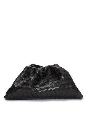 Bottega Veneta Pouch Large Intrecciato-leather Clutch Bag - Womens - Black