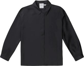 Munthe Elegante Zijden Blouse Lalalu Top - Dames - Overhemden - Zwart - M - Overhemden