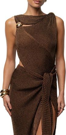 JLUXLABEL Luminous Sweater Bodysuit in Brown at Nordstrom, Size X-Large