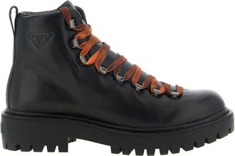 Prada Black Lace-Up Boots