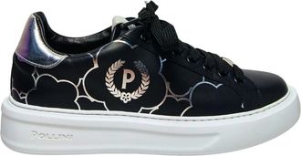 Pollini Sneaker Nappa - Dames - Sneakers - Zwart - 41 EU - Leer - Schoenen