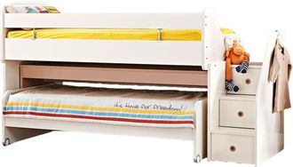 Muemue Cama Midi Con Escritorio Blanca 90x200/90x190cm