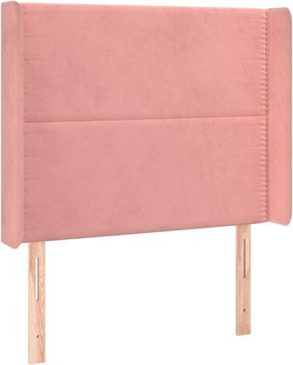 vidaXL Cabecero Con Orejas De Terciopelo Rosa 103x16x118/128 Cm Vidaxl