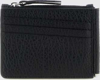 Maison Margiela Portafoglio bifold in pelle a grana con Four Stitches
