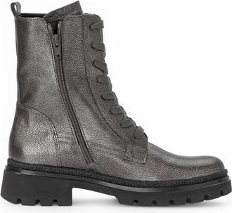 Gabor Elegante leren enkellaars - Dames - Veterlaarzen - Grijs - 41 EU - Leer - Schoenen