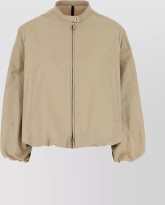 Moncler short cotton blend gruissan bomber jacket