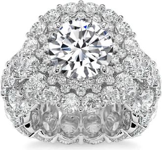 Pompeii3 Certified 26Ct Diamond Halo Engagement Ring in 14k Gold Lab Grown