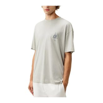 C.P. Company C.p. Company, Tops, Heren, Grijs, XL, Katoen, 30/1 Jersey Short Sleeve Comfort Logo T-Shirt