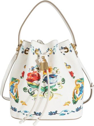 Tiffany & Fred Saffiano Leather Painted Leather Bucket Bag