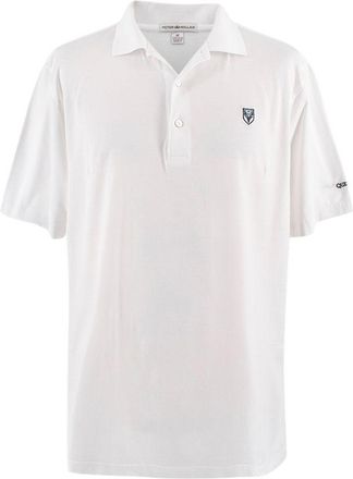 Peter Millar White Cotton Polo Shirt Size M