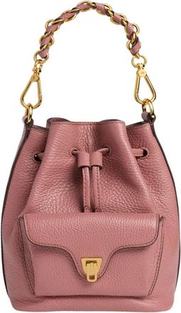 Coccinelle Beat Generation Mini Bucket Bag - Dames - Schoudertassen - Roze - ONE Size - Katoen - Tassen