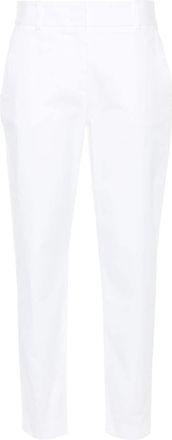 Eleventy New York tapered trousers - women - Cotton/Lyocell/Cotton/Spandex/Elastane - 44 - White