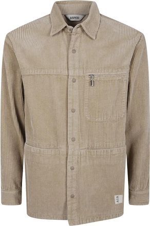 Aspesi Casual Shirts - Heren - Casual Overhemden - Beige - L - Overhemden