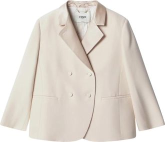 Fendi Jacket - Dames - Blazers - Beige - M - Jassen