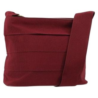 Ferragamo Pre-owned Cross Body Bags, female, Red, Size: ONE SIZE Pre-owned Canvas Shoulder Bag