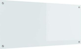 vidaXL Salpicadero De Cocina Blanco 110 X 50 X 0.6 Cm Vidrio Templado Vidaxl