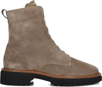 Paul Green Beige Su&egrave;de Dameslaarzen 8198 - Dames - Veterlaarzen - Beige - 42 EU - Su&egrave;de - Schoenen