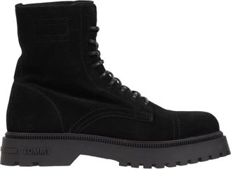 Tommy Jeans Zwarte casual enkellaarzen voor heren - Heren - Veterlaarzen - Zwart - 41 EU - Su&egrave;de - Schoenen