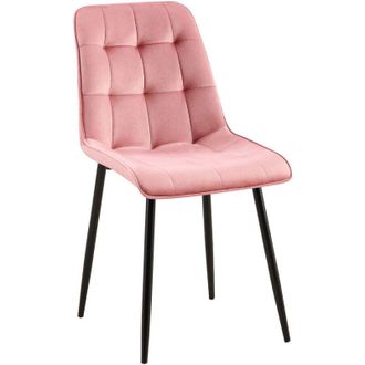 Clp Clp - Silla De Comedor Gifford Con Funda De Terciopelo Rosado Terciopelo