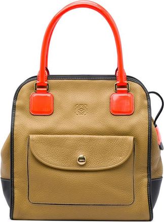 Loewe Pre-owned Loewe Tricolor Leather Anagram Oro Handbag Ladies XVLZGLUEUOQMA0FQ