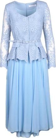 Carla Ruiz Long Dress Lace - Light Blue