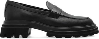 Hogan Leren schoenen - Dames - Loafers - Zwart - 38 1/2 EU - Leer - Schoenen