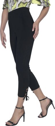 Frank Lyman Design Silky Knit Legging With Tie Detail In Black