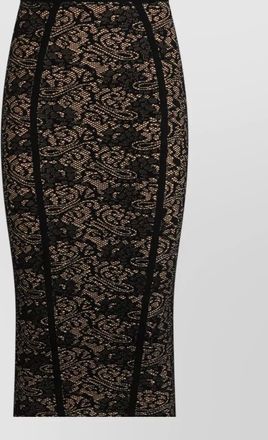 Elisabetta Franchi patterned fitted midi pencil skirt