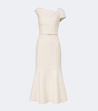 Roland Mouret Vestido de c&oacute;ctel asim&eacute;trico de boucl&eacute;