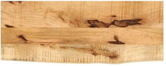 vidaXL vidaXL Piano Tavolo 80x30x3,8 cm Bordi Vivi Legno di Mango Grezzo
